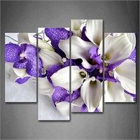 Purple Flower Wall Art Calla Lily Canvas Bunch Flo