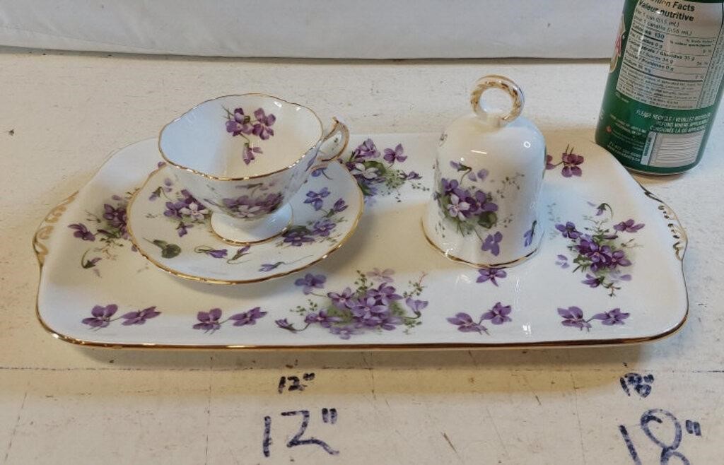 Victorian Violets Bone China