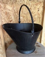 16” Galvanized Black Ash Bucket Coal Hod