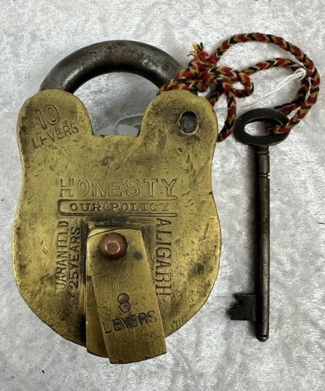 Heavy Brass "HONESTY 10 LEVER" Padlock