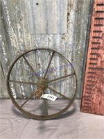 Iron wheel, 16" across