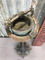Cast iron ash tray stand, 25" tall