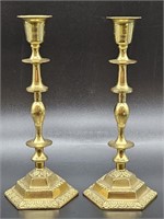 Pair of 8in Brass Candlesticks from Israel