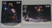 Lot of 2 UD AEW Wrestling Canvas cards