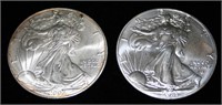 (2) Silver Eagles 2002, 2021 (nice)