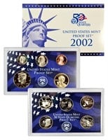 2002 United States Mint Proof Set 10 coins