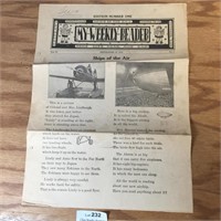 My Weekley Reader Ships of The Air 1931 Newspaper