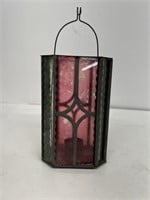 Stain glass candle lantern