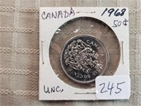 1968 Canada 50 Cents UNC