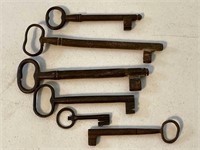 6pc Metal Skeleton Keys