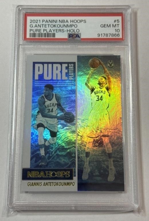 2021 Hoops #5 Giannis A. Pure Players Holo PSA 10!