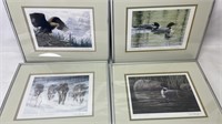 4 framed Wildlife Prints Don Li-Leger