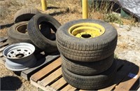(2) Pallets of Assorted Size Tires and Rims