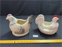 Ceramic Chicken Planters*