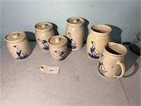 GOOSE THEMED CROCK STYLE STORAGE CONTAINERS