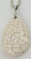 White Stone w/ Gold Crackle Lines Throughout