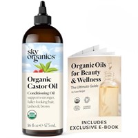 Sky Organics Organic Castor Oil for Hair, Lashes &