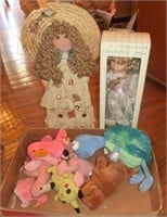 dolls, stuffed animals