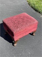 ANTIQUE RED FOOT STOOL