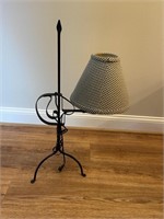 WROUGHT IRON LAMP WITH SHADE