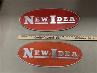 Vintage New Idea metal signs
