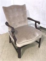 Chippendale Style Carved Mahogany Frame Arm Chair
