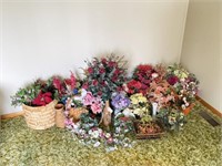 Large Grouping of Artificial Flowers