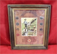 Forty Niners Framed Liberty Nickel Display