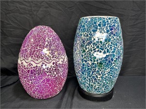 Mosaic Glass Flameless Candle & Lamp