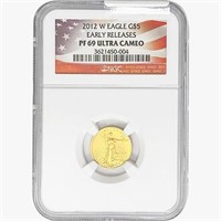 2012-W US 1/10oz. Gold $5 Eagle NGC PF69 UC ER