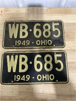 1949 set Ohio license plates