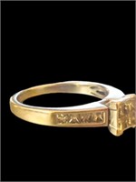 14k Gold Princess Cut Diamond ring 1/2 Ct TW  4.2g