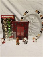 Puppy ornaments. Fishing ornament. Picture frame.