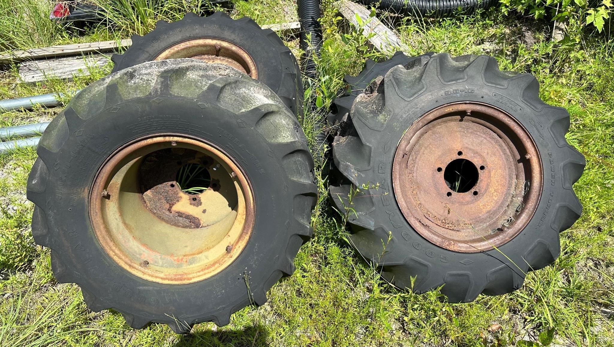 Four Swamp Buggy Rims and Tires
