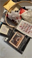 ARTS & CRAFTS BOX OF LACE EDGINGS, DOLL PATTERNS,