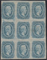 CSA Stamps #11 Mint Block of 9 CV $180+