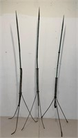 3 antique lightning rods
