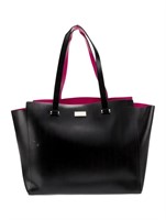 Kate Spade Black Leather Gold-tone Closure Tote