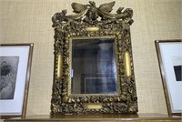 French Gilt Wood Eagle Mirror