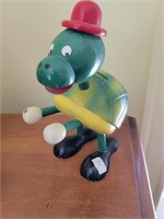 WOODEN TURTLE BANK 9"T
