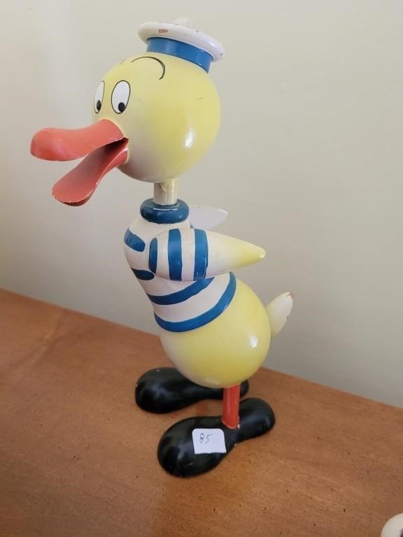 WOODEN DUCK BANK 11" T