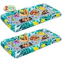 JOYIN 2 Pack Luau Inflatable Serving Bars with Dra