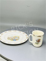 Royal Doulton bunnykins - plate & mug