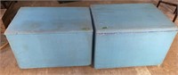 2 Storage boxes on casters-26x19x18” tall &