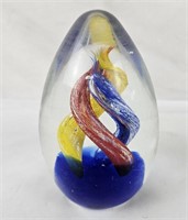 4" Swirl Tri-color Paperweight