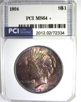1924 Peace PCI MS64+ Great Toning