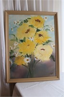 SIGNED FLORAL OIL PAINTING