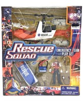 Rescue Squad Emergency Team Playset - box is 12”