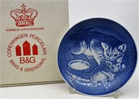 1971 Mors Dag B&G Danish Blue Kitten Plate