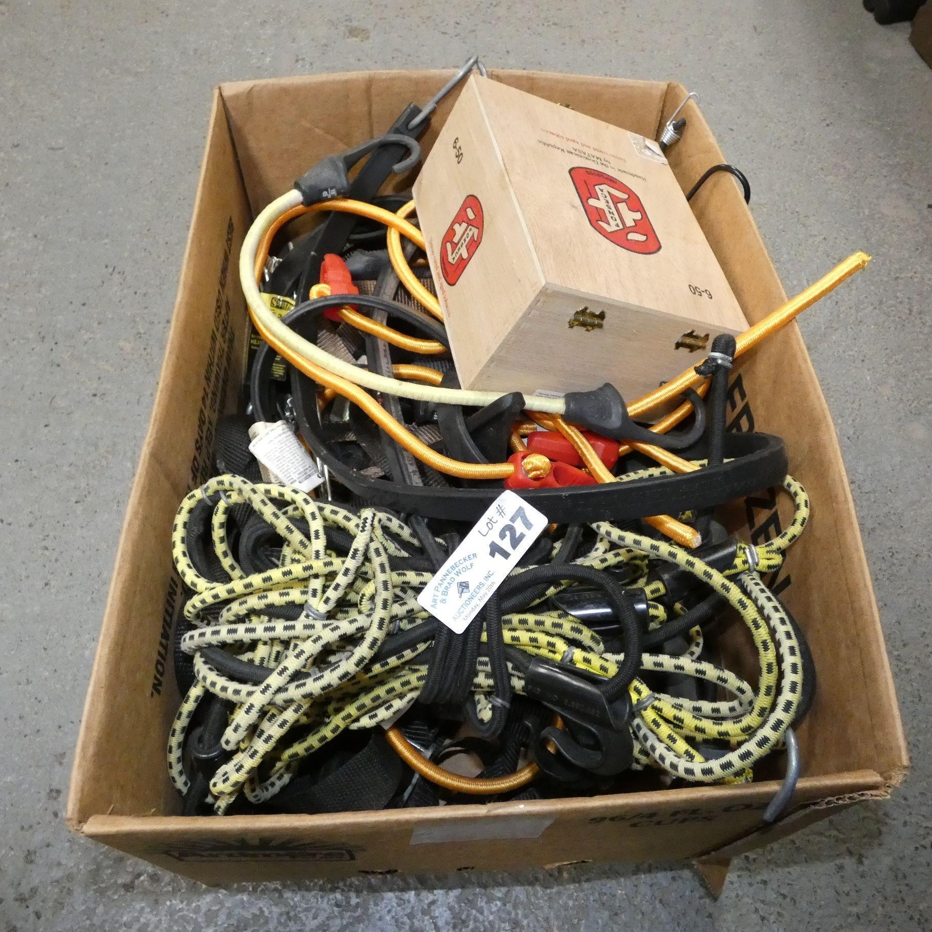 Large Lot of Bungee Cords & Truck Net